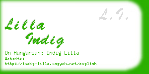 lilla indig business card